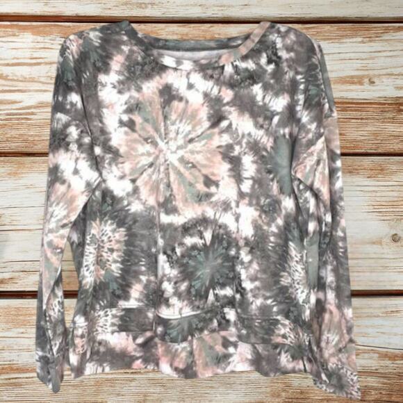 NEW Onzie x Revolve Lightweight Sweatshirt Size MEDIUM/LARGE Tie Dye High Low - Picture 1 of 7